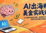 AI出海赚美金实战课，从注册到内容全流程，配套提示词模板，轻松开启月赚5000美元副业