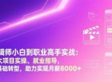 剪辑师小白到职业高手实战：四大项目实操、就业指导，零基础转型，助力实现月薪8000+