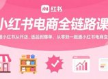 小红书电商全链路课：掌握小红书从开店、选品到爆单，从零到一跑通小红书电商变现