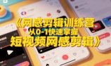 网感剪辑训练营,从0-1快速掌握短视频网感剪辑