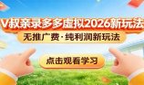 拼多多虚拟电商新玩法，0推广费0成本启动，专为新手打造