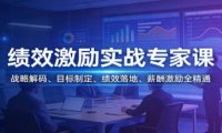 绩效激励实战专家课:战略解码、目标制定、绩效落地、薪酬激励全精通