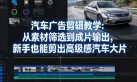 汽车广告剪辑教学:从素材筛选到成片输出,新手也能剪出高级感汽车大片