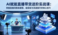 AI赋能直播带货进阶实战课:掌握直播间精准建模、破层级与流速提升的核心技巧