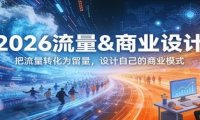 2026流量&商业设计，把流量转化为留量，设计自己的商业模式