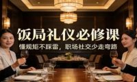 公众号收费文章：《饭局礼仪必修课：懂规矩不踩雷，职场社交少走弯路》