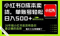 小红书0成本AI卖货,单账号轻松日入500+,完全托管AI,可矩阵放大