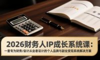 2026财务人IP成长系统课：一套专为财务/会计从业者设计的个人品牌与副业变现系统解决方案