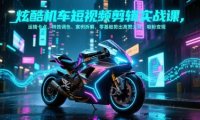 炫酷机车短视频剪辑实战课，运镜卡点、特效调色、案例拆解，零基础剪出高赞大片，吸粉变现