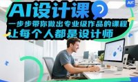 AI设计课，一步步带你做出专业级作品的课程，让每个人都是设计师