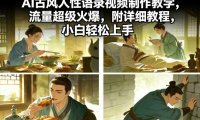 AI古风人性语录视频制作教学，流量超级火爆，附详细教程，小白轻松上手