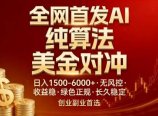 全网首发项目!AI美金算法对冲,日入2000-6000+,稳定长效0风险,彻底告别996,创业、副业逆&8230;