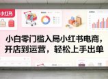 小白零门槛入局小红书电商，开店到运营，轻松上手出单