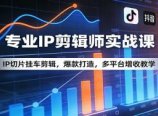 专业IP剪辑师实战课:IP切片挂车剪辑,爆款打造,多平台增收教学