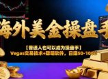 海外美金操盘手技术【普通人操盘手手册】Vegas交易技术+聪明软件,日赚50-100U