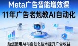 Meta广告智能增效课,11年广告老炮教AI自动化,助您运用AI与自动化技术提升广告收益