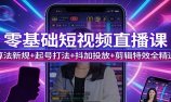 零基础短视频直播课:算法新规+起号打法+抖加投放+剪辑特效全精通