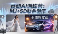 灵动AI训练营-3.0课程：MJ+SD联合创作，从婚纱大片到汽车广告，摄影后期全流程实战