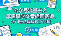 公众号流量主之厚黑学文案插画赛道，冷门玩法篇篇过万阅读