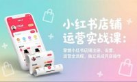 小红书店铺运营实战课：掌握小红书店铺注册、设置、运营全流程，独立完成开店操作