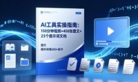 AI工具实操指南:150分钟视频+450张图文+23个提示词文档,额外附赠200+指令