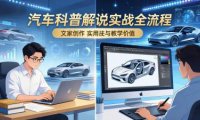 抖音汽车科普解说实战:文案+动画+画面处理+去水印全流程,打造专业汽车科普视频