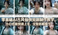 零基础AI古风仙侠短剧制作教学，小白也能快速上手，全程拆解细节