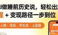 靠AI做睡前历史解说，轻松出爆款！教程+变现路径一步到位，单个视频收益1K+【揭秘】