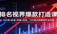 排名视界爆款打造课:AI文案+配音+剪辑+变现,TOP盘点视频制作全流程