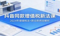 抖音同款增值税新法课:2024年增值税法+新旧条例全解析