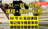 AI指令实战课，课程+案例，80节AI实战课程，笔记指令随意享用，课程指令随意享用(更新26年3月)