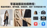零基础服装拍摄教程：覆盖穿搭展示、细节拍摄、剪辑发布，拍好一条顶盲目发十条