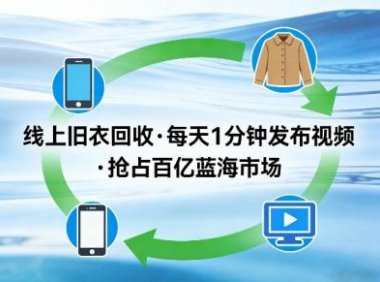 线上旧衣回收项目,我们给你提供视频,每天花一分钟发布视频,抢占百亿蓝海市场【揭秘】