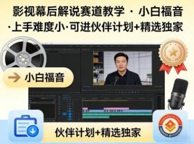 某大佬的影视幕后解说赛道教学，小白福音，上手难度小，可进伙伴计划+精选独家