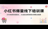 小红书爆量线下培训课：AI与电商深度融合，从选品运营到增长策略全链路