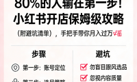 如何在小红书上开店铺（一步一步教你小红书开店全流程）