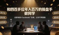 和四百多位年入百万的操盘手做同学——这套电商+Facebook广告课，让你不再靠猜【原创双语字幕】