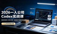2026一人公司Codex实战课◆智能体技能封装|即梦API视频|电商视觉PPT自动化全套实操教学