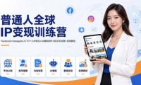 普通人全球IP变现训练营：Facebook×Instagram入门×个人IP定位×AI辅助创作×前30天运营×变现路径
