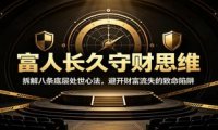 富人长久守财思维：拆解八条底层处世心法，避开财富流失的致命陷阱