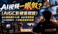 【无水印】AI视频一眼假?《AIGC影视变现营》教你摆脱廉价AI感,掌握导演思维与AI短剧制作,打造精品爆款短剧